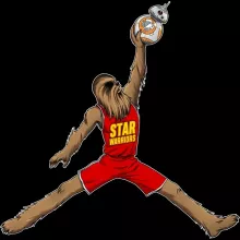 Sudadera Niño Air Chewie “Chewbacca Ft Michael Jordan” – Parodia de Star Wars
