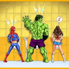 Cappello Wonder Woman “Wonder Woman, Incredibile Hulk e L'Uomo Ragno” – Parodia dei L'incredibile Hulk