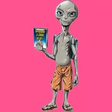 Débardeur Enfant Fille Paul « Apprendre à croire en soi... » – Parodie Paul l'Alien