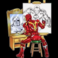 Iron Man Baby T-shirts “Tony Stark - Iron Man” – Parodi Iron Man - Järnmannen