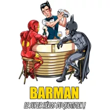 Body bébé Iron Man « Barman, le super Héros du quotidien ! » – Parodie Batman