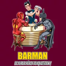 Casquette Iron Man « Barman, le super Héros du quotidien ! » – Parodie Batman