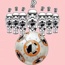 BB-8 X Stormtroopers Babyromper (meisje) – Star Wars parodie