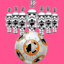 BB-8 X Stormtroopers Kinderen Meisjes Tank Top – Star Wars parodie