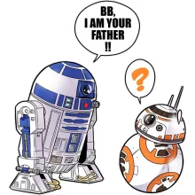 Body bebè senza maniche R2-D2 “R2-D2 e BB-8” – Parodia dei Star Wars