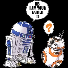 Sudadera Niño con capucha R2-D2 “R2-D2 y BB-8” – Parodia de Star Wars