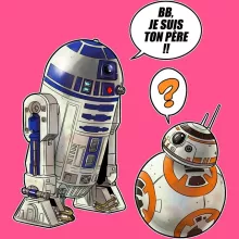 Débardeur Enfant Fille BB-8 « BB, je suis ton père !! » – Parodie Star Wars
