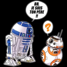 T-shirt R2-D2 « BB, je suis ton père (SD Edition) » – Parodie Star Wars
