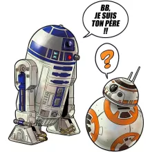 totebag BB-8 « BB, je suis ton père !! » – Parodie Star Wars