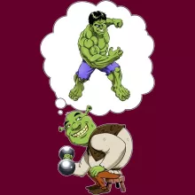 Casquette Shrek « Bientôt un corps de rêve... » – Parodie L'incroyable Hulk