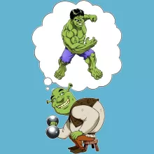 Shrek Kinder Kappe “Shrek und Hulk” – Parodie auf Der unglaubliche Hulk