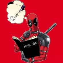 Tasse “Deadpool und die Death Note” – Parodie auf Deadpool