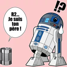 Body bébé (Filles) R2-D2 « Boîte de conserve ... » – Parodie Star Wars