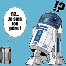 Body bébé R2-D2 « Boîte de conserve ... » – Parodie Star Wars