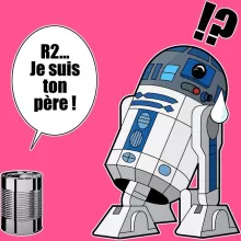 Débardeur Enfant Fille R2-D2 « Boîte de conserve ... » – Parodie Star Wars