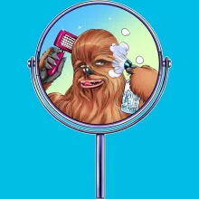Chewbacca Kids T-Shirt “Chewbacca aka Chewie” – Star Wars parody