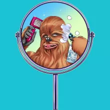 T-shirt Chewbacca « Morning Wars » – Parodie Star Wars