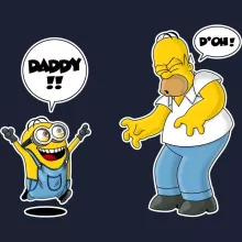 Homer Simpson Kapshirt “Homer Simpson en Minion” – Minions parodie