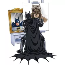 Batman The Dark Knight Baby Strampler “Batman (Rockbell Self Portrait style)” – Parodie auf Batman