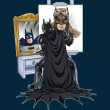 Batman The Dark Knight Kappe “Batman (Rockbell Self Portrait style)” – Parodie auf Batman