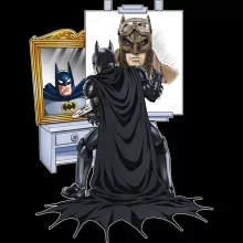 Sweat à capuche « Dark Autoportrait » – Parodie Batman