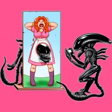 Canotta per bambine e ragazze – Parodia dei Alien