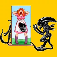 Baby T-shirt – Parodie auf Alien