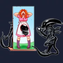 Kapuzenpullover – Parodie auf Alien