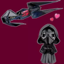 Casquette Caricature SD Kylo Ren « Drone Mania : Le cadeau d'anniversaire de Kylo Ren » – Parodie Star Wars