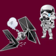 Casquette Caricature SD Stormtrooper « Drone Mania : Le cadeau d'anniversaire d'un Stormtrooper » – Parodie Star Wars