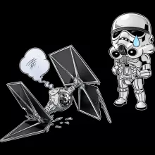 Coque Téléphone Portable Caricature SD Stormtrooper « Drone Mania : Le cadeau d'anniversaire d'un Stormtrooper » – Parodie Star Wars