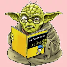 Body bébé (Filles) Yoda « En grammaire, un zéro, il est... » – Parodie Star Wars