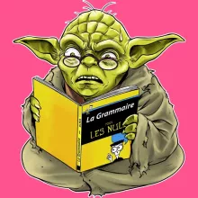 Débardeur Enfant Fille Yoda « En grammaire, un zéro, il est... » – Parodie Star Wars
