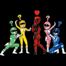 Tampa “Deadpool e Power Rangers” – Deadpool de parodia