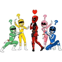 Caneca “Deadpool e Power Rangers” – Deadpool de parodia