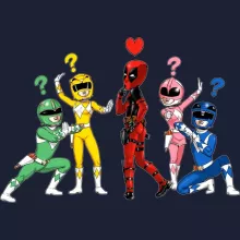 Camisola com capuz “Deadpool e Power Rangers” – Deadpool de parodia