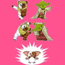 Débardeur Enfant Fille Yoda « Fusion !! YAHA !! » – Parodie Star Wars