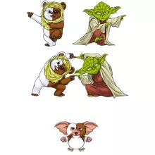 Débardeur Yoda « Fusion !! YAHA !! » – Parodie Star Wars