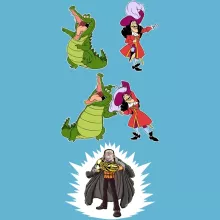 Fatinho Capitão Gancho “Capitão Gancho e Crocodile” – One Piece de parodia
