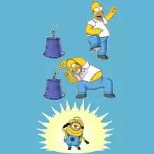 Simpsons Body baby “Simpsons och Minionerna” – Parodi Minionerna