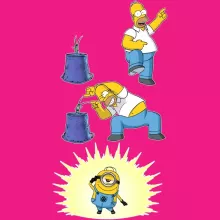 The Simpsons Women's Tank Top “The Simpsons and Minions” – Minions parody