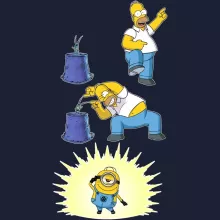 The Simpsons Hoodie “The Simpsons and Minions” – Minions parody