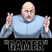 Maglietta a maniche lunge Dottor Male “Gamer...” – Parodia dei Austin Powers