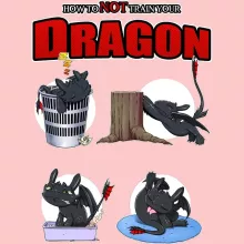 Body bébé (Filles) Krokmou « How to NOT train your Dragon » – Parodie Dragons