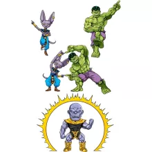 Thanos Mouwloos Babyromper “L'incredibile Dio della Distruzione” – The Incredible Hulk parodie