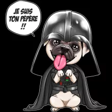 T-shirt Enfant Fille Dark Vadog « Je suis ton pépère... !! » – Parodie Star Wars