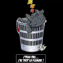 Sac à bandoulière Krokmou « J'peux pas... J'ai trop la flemme ! » – Parodie Dragons