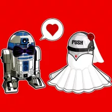 Body bébé R2-D2 « Just Married... » – Parodie Star Wars
