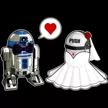 Body bebé de manga larga R2-D2 – Parodia de Star Wars