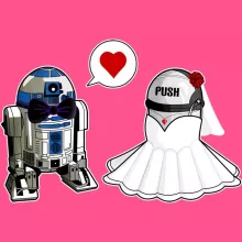 Camiseta Niña sin mangas R2-D2 – Parodia de Star Wars